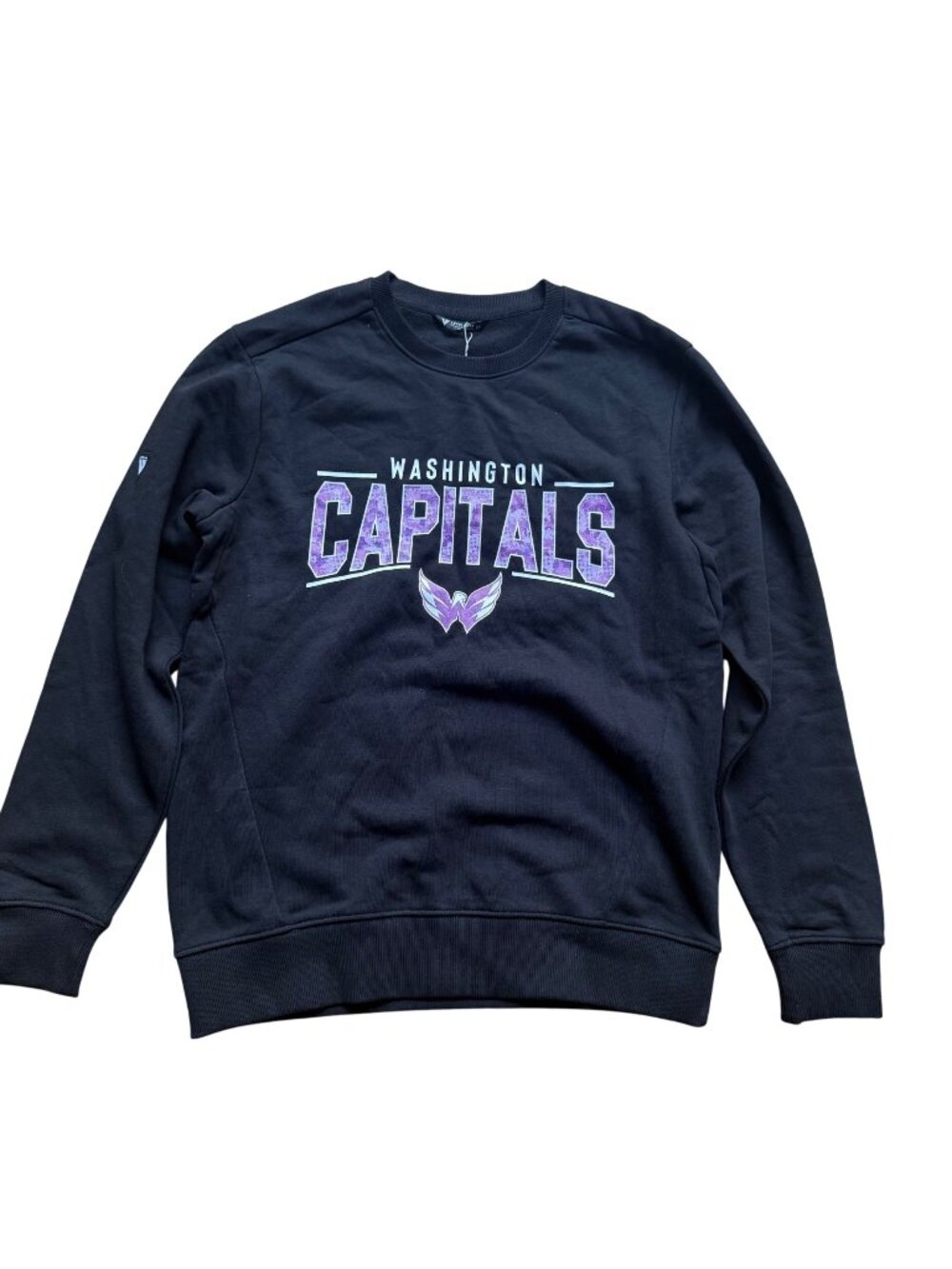 Washington Capitals Size S NEW Black Cotton Blend Levelwear Pullover Sweatshirt